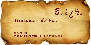 Bierbauer Ákos névjegykártya